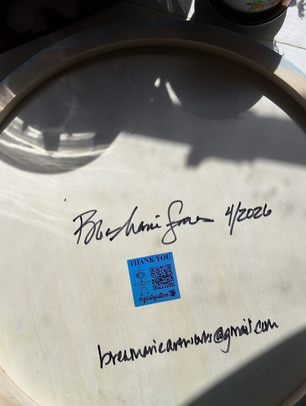 "Sunflower Barn Quilt" Original Artwork Handpainted By Brea Marie 18-inch Wood - Picture 3 of 6